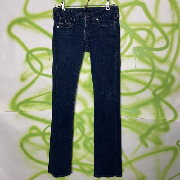 True religion dark wash boot cut jeans sequins - Picture 3 of 8